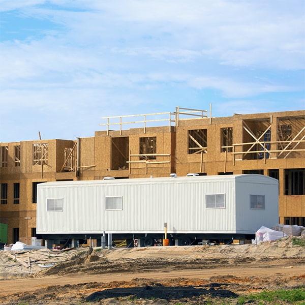 construction site office trailers can be equipped with hvac systems to provide climate control for comfortable working conditions